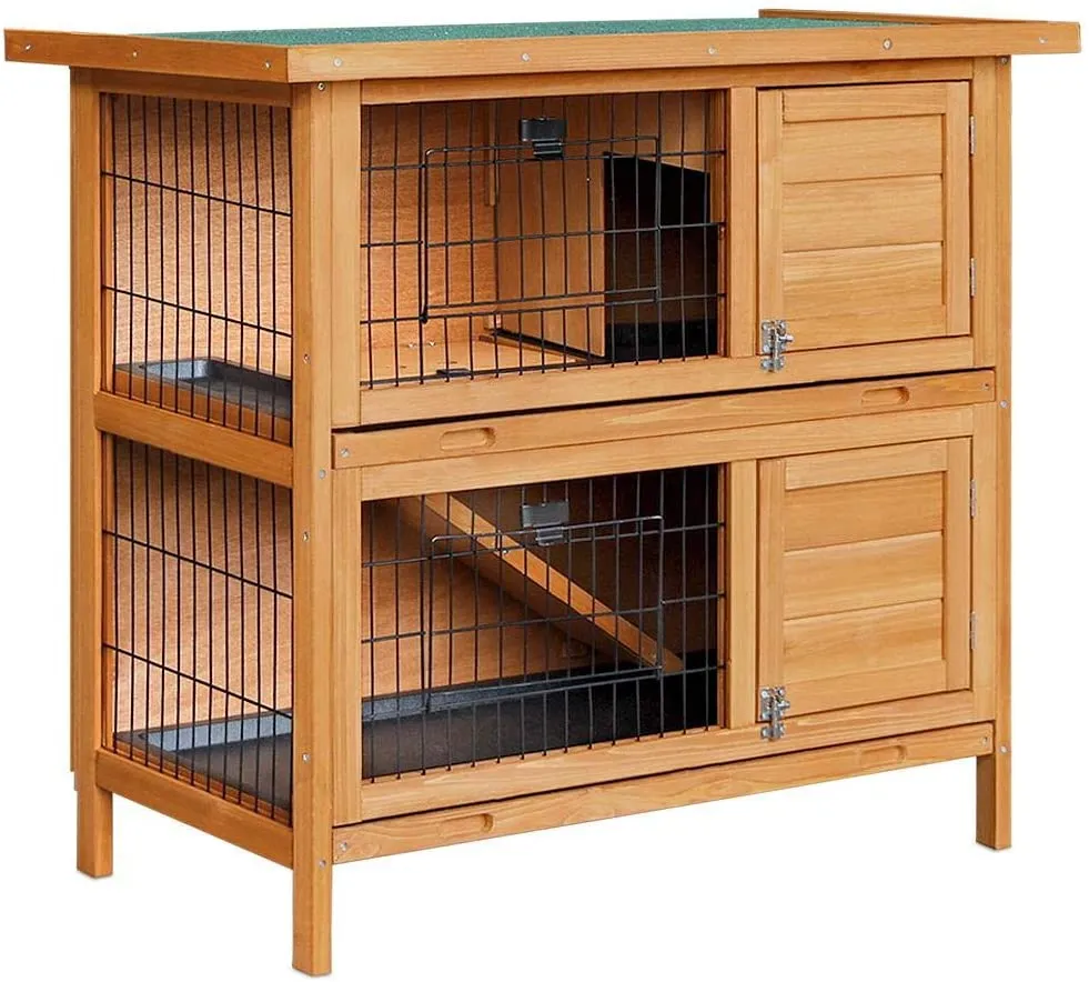 2 Storey Wooden Rabbit Hutch