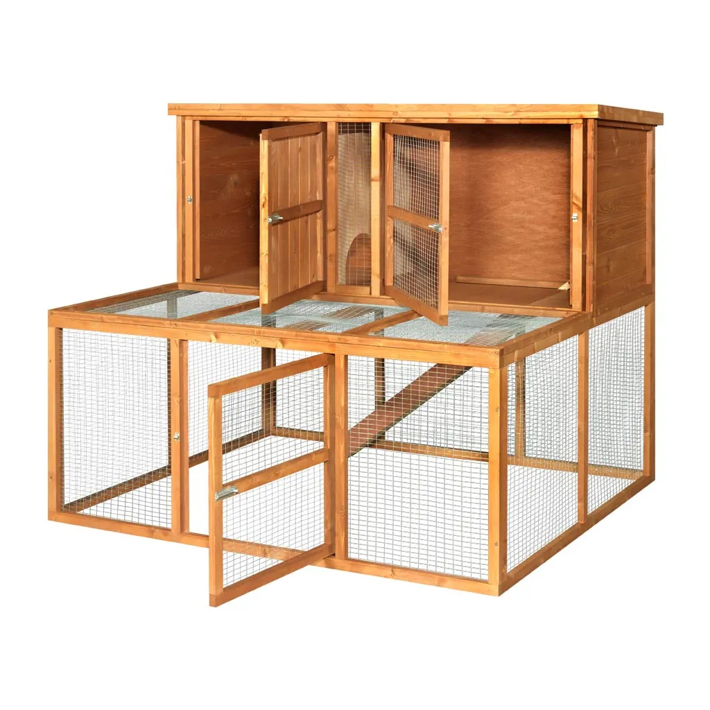 4ft Kendal Rabbit Hutch and Run Combo -Great For Compact Spaces