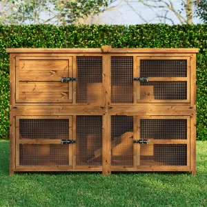 6ft Chartwell Double Rabbit Hutch | Huge Living & Playing Area