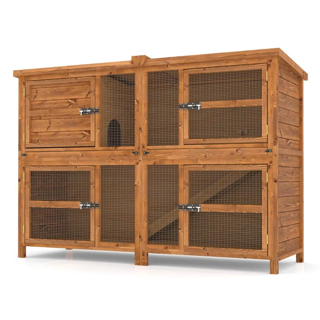 6ft Chartwell Double Rabbit Hutch | Huge Living & Playing Area