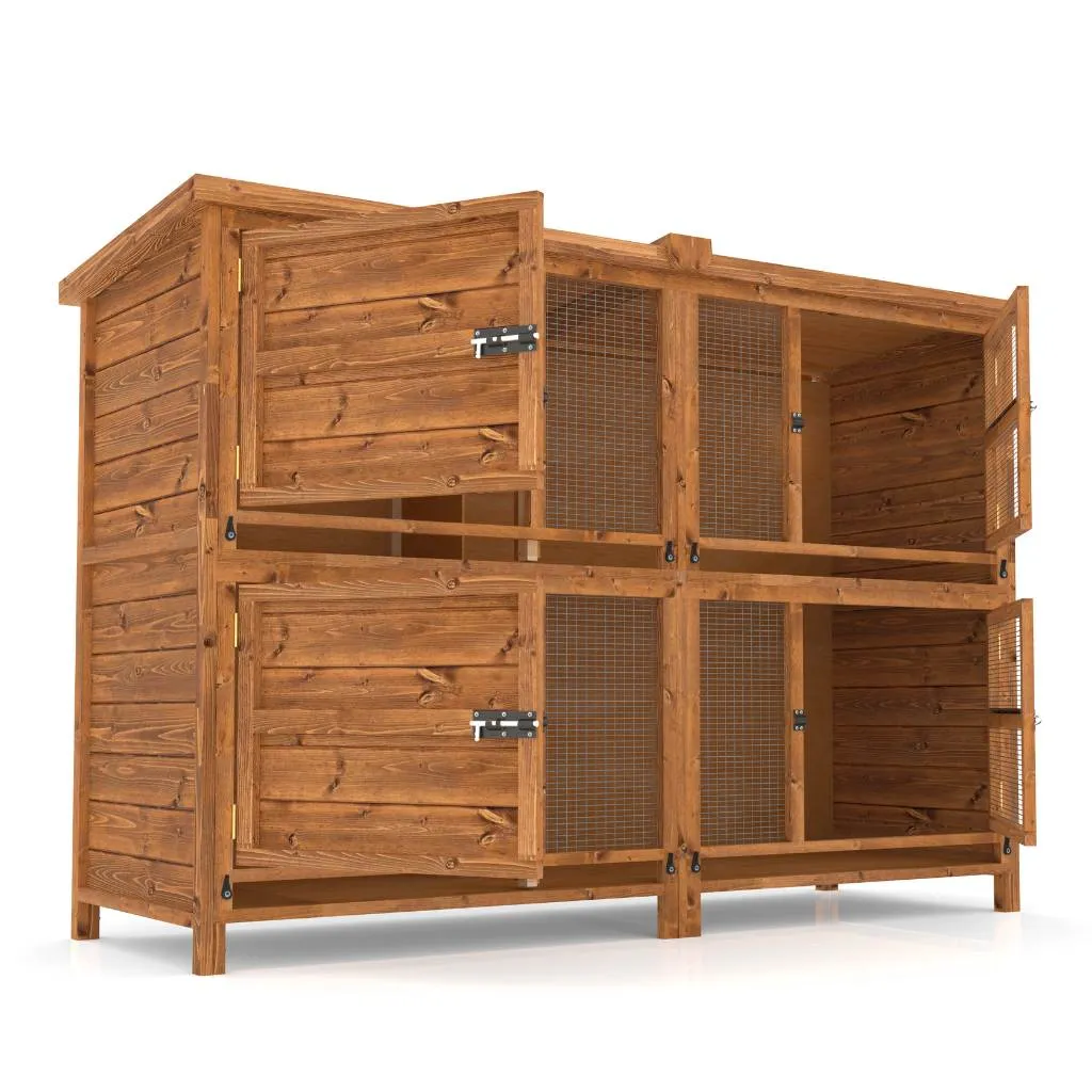 6ft Chartwell Two-Tier Guinea Pig Hutch | Keep Your Pets Separate With Two Luxurious Layers