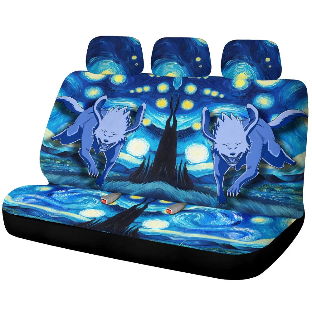 Akamaru Car Back Seat Covers Custom Starry Night Styles