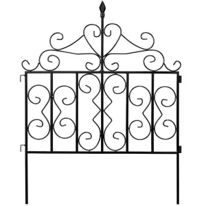 Amagabeli Decorative Garden Fence 32in x 10ft Black Metal Landscape Wire Model Number ET0993