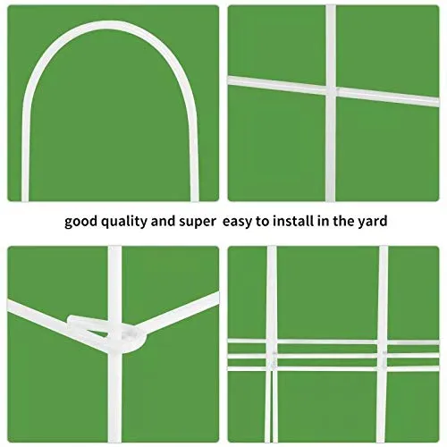 Amagabeli Decorative Garden Fence 32inx20ft Rustproof White Iron Landscape Wire Folding Fencing ET300