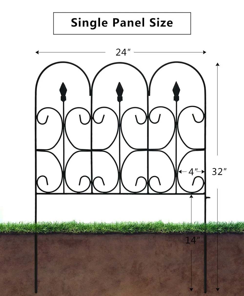 Amagabeli Garden & Home Decorative Garden Fence GFP003 Outdoor 32in x 10ft by Amagabeli Model Number ET0033