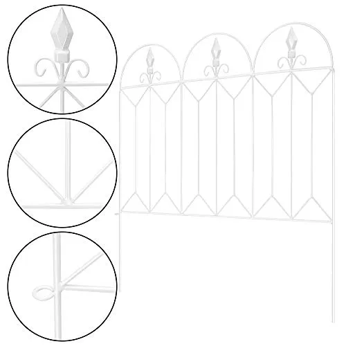 Amagabeli Garden Fence 24inx10ft Outdoor Decorative Fencing Landscape Fencing Border Fences ET328