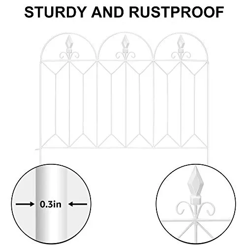 Amagabeli Garden Fence 24inx10ft Outdoor Decorative Fencing Landscape Fencing Border Fences ET328