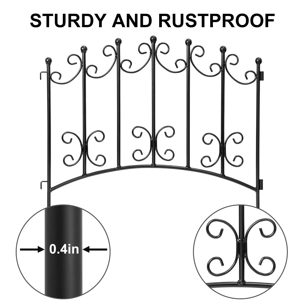 Amagabeli Rustproof Garden Fencing 24inx10ft Decorative Metal Fence Model Number ET1023