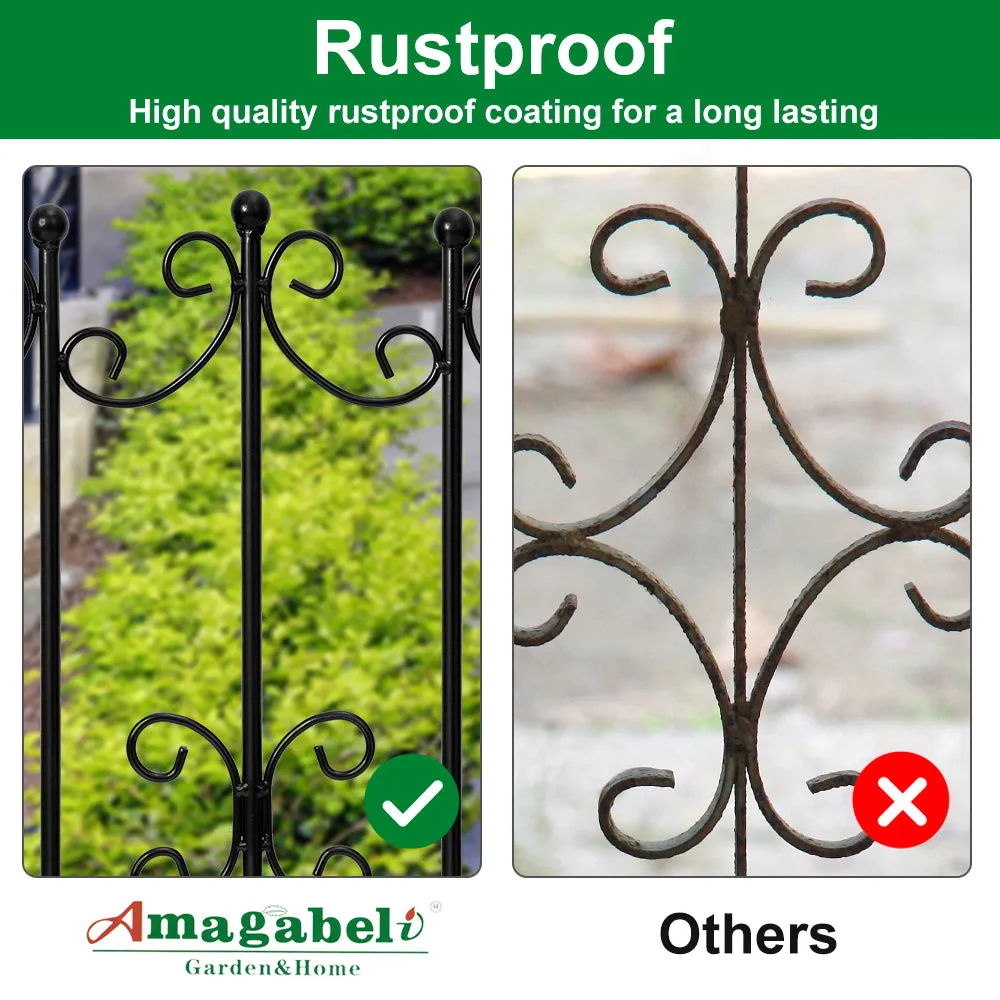 Amagabeli Rustproof Garden Fencing 24inx10ft Decorative Metal Fence Model Number ET1023