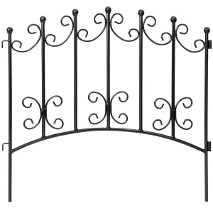 Amagabeli Rustproof Garden Fencing 24inx10ft Decorative Metal Fence Model Number ET1023