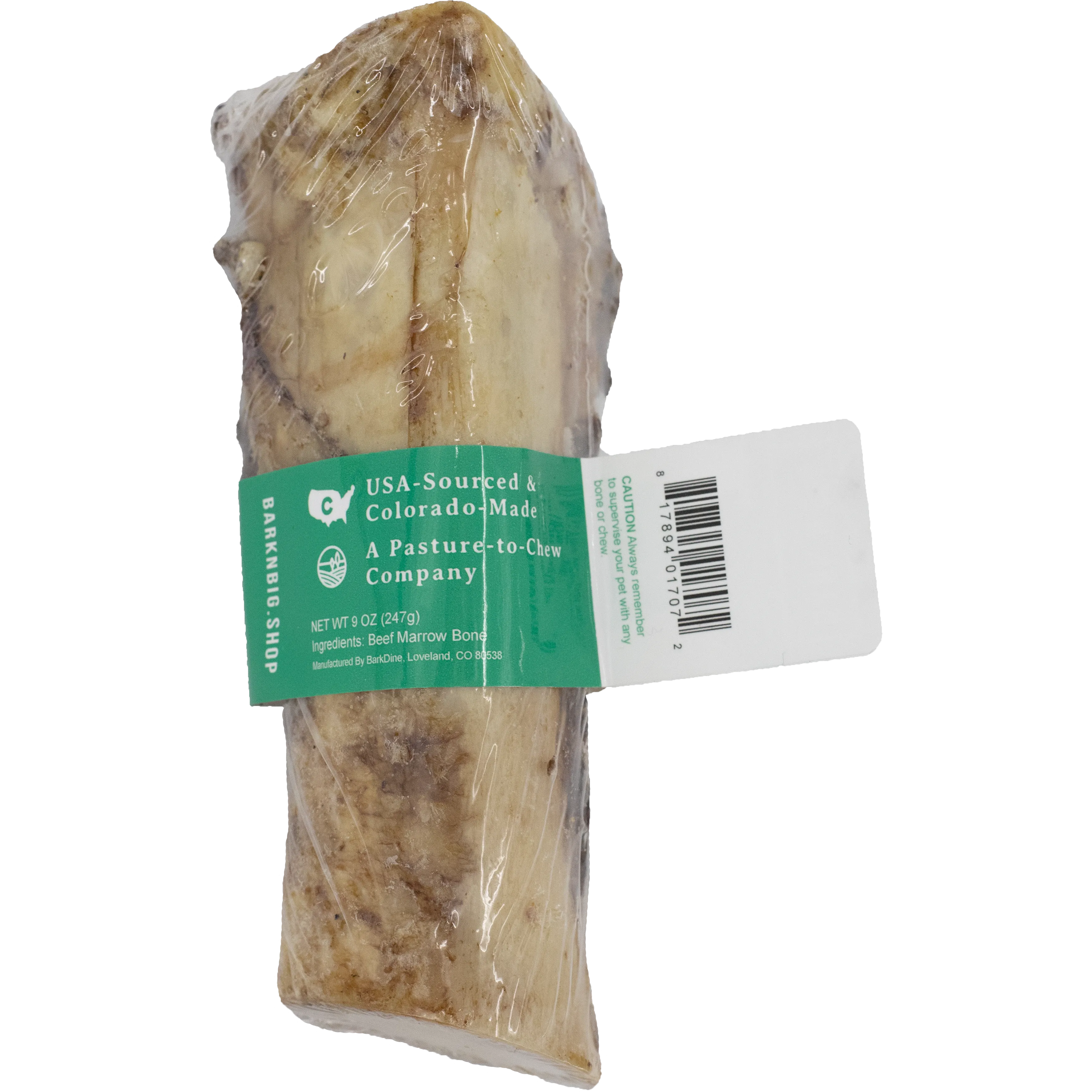 BarkNBig USA Beef Marrow Bone Dog Treat, 5-6in