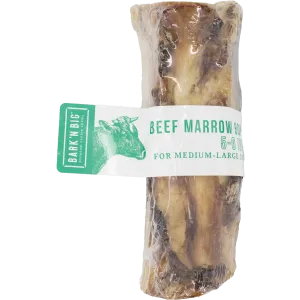 BarkNBig USA Beef Marrow Bone Dog Treat, 5-6in