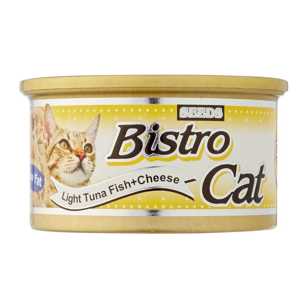 Bistro Cat Light Tuna Fish & Cheese Canned Cat Food 80g