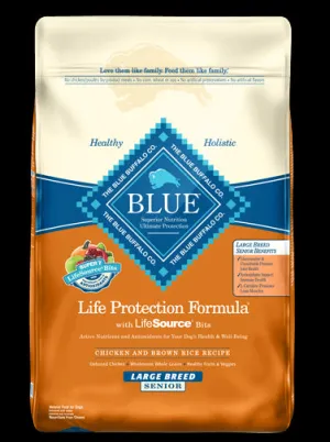 Blue Buffalo Chicken & Rice Large Breed Senior Life Protection Dry Dog Food 30lb