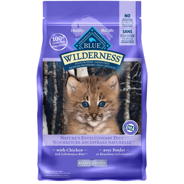 BLUE Wilderness Grain Free Chicken Recipe Kitten Dry Food, 5lb