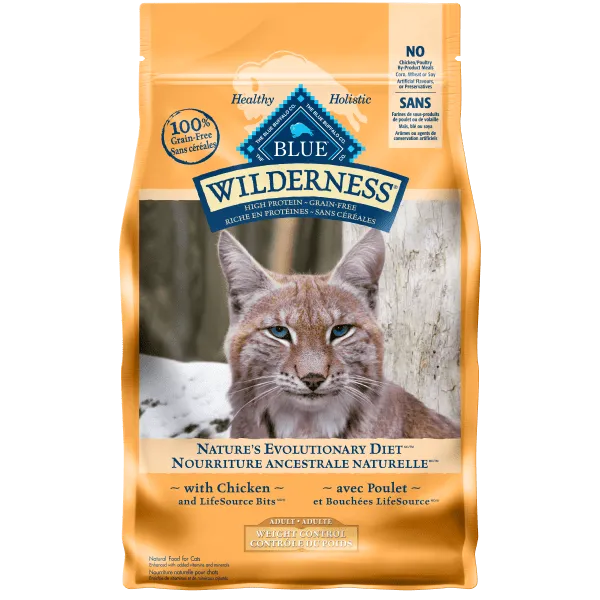 BLUE Wilderness Grain Free Weight Control Chicken Recipe Cat Food, 5lb