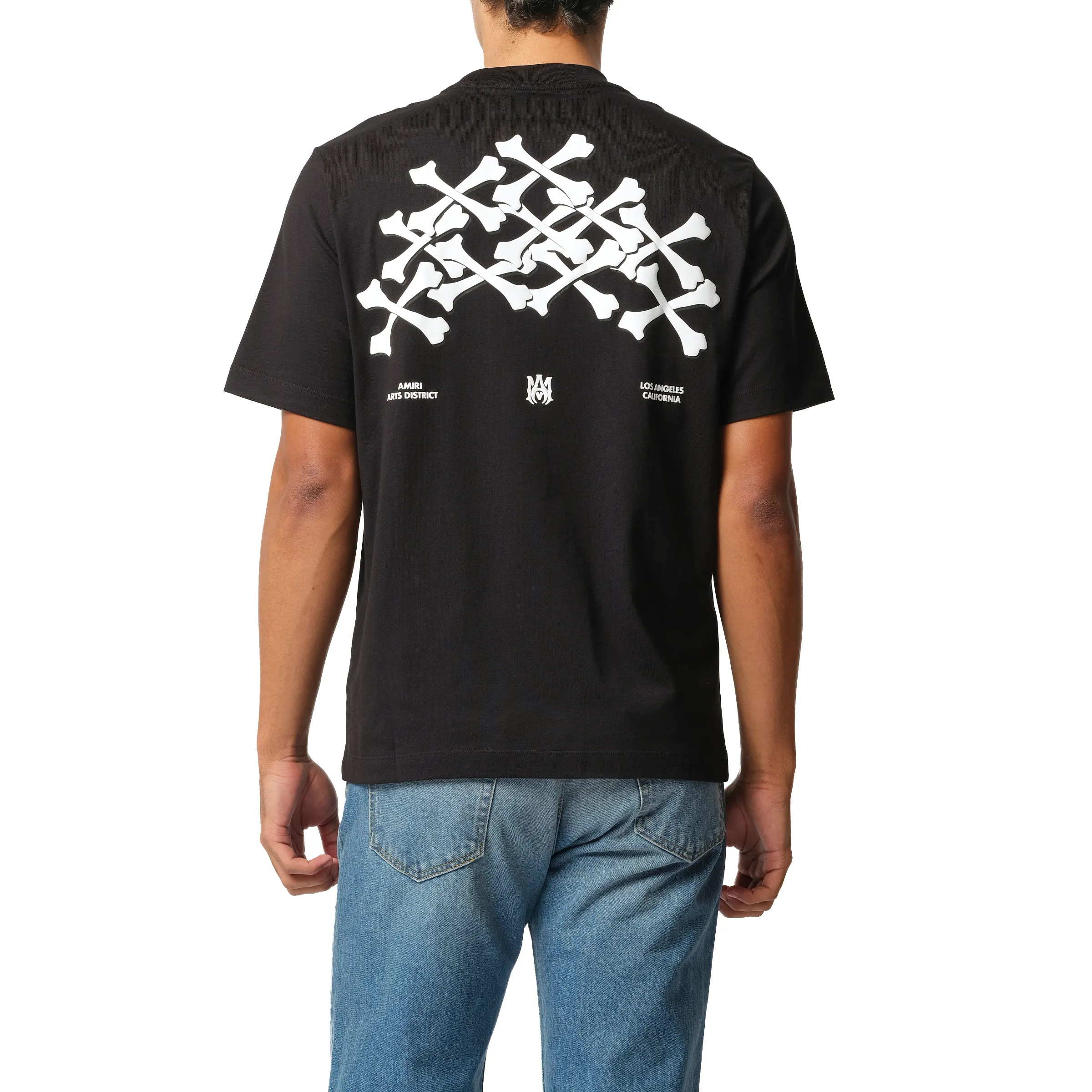 Bones Stacked T-Shirt in Black