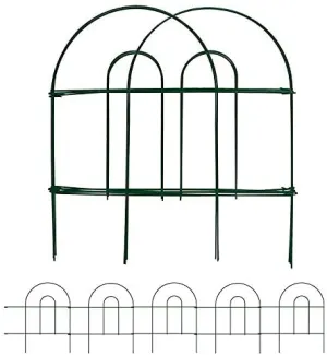 Decorative Fence for Garden Rustproof Dark Green 18 in x 50 ft by Amagabeli Model Number ET077