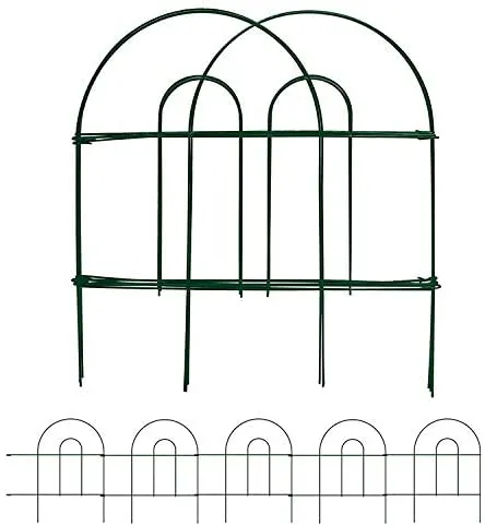 Decorative Fence for Garden Rustproof Dark Green 18 in x 50 ft by Amagabeli Model Number ET077