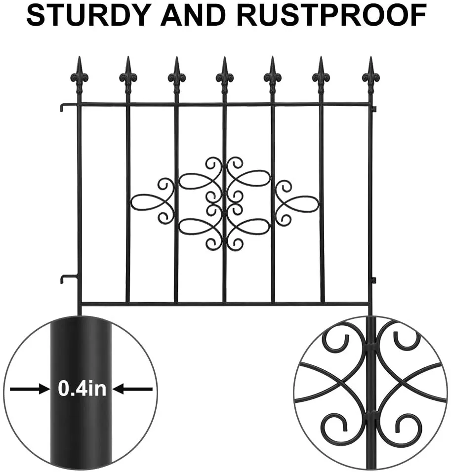 Decorative Garden Fence GFP008 Outdoor 27inx11ft Model Number ET080