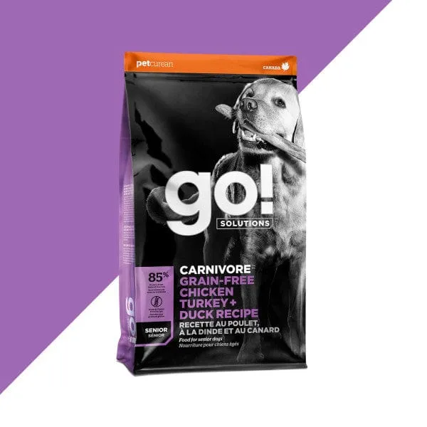 Go! Solutions Carnivore Grain-Free Chicken, Turkey & Duck Senior Recipe Dry Dog Food