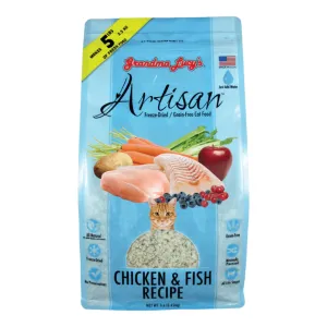 Grandma Lucy's Artisan Freeze Dried Chicken Fish Cat Food 1 lb