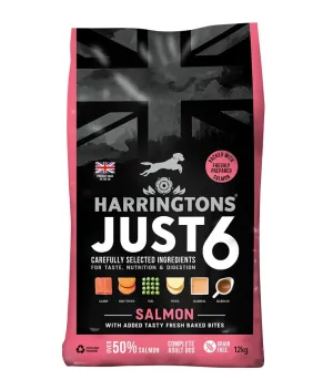 Harringtons Just 6 Salmon Grain Free Dry Dog Food - 12KG