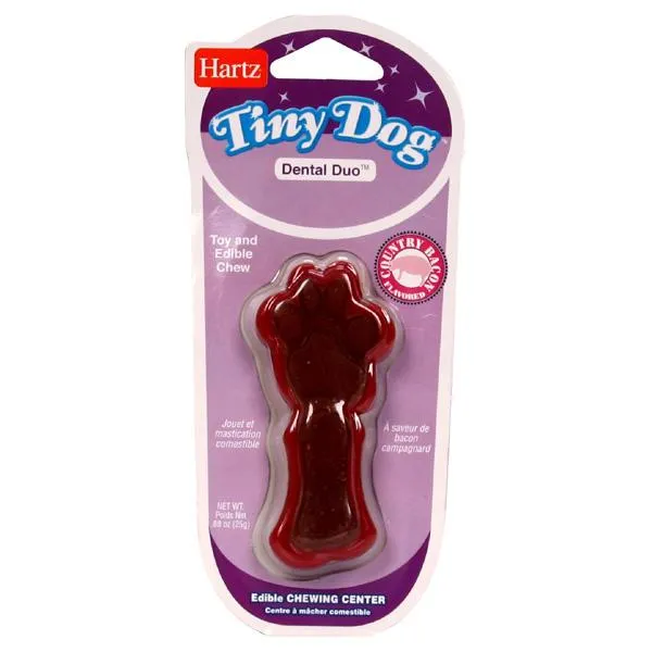 HARTZ - Tiny Dog Toy and Edible Chew Bacon Flavor - 1 Toy