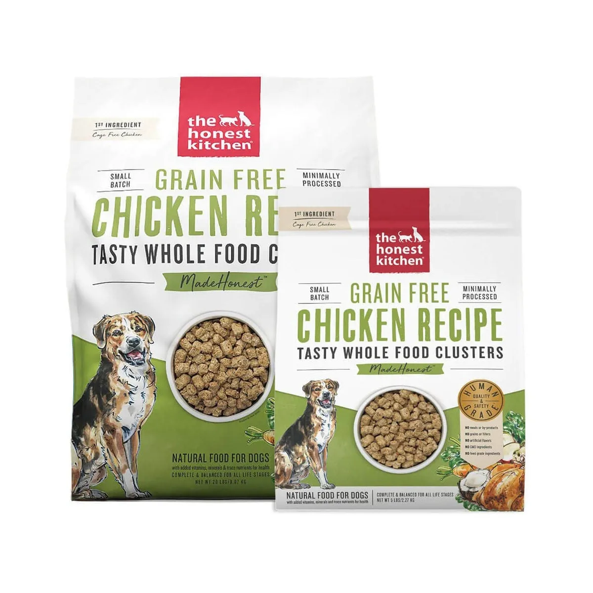 Honest Kitchen Grain-Free Chicken Whole Food Clusters Dry Dog Food 20lb