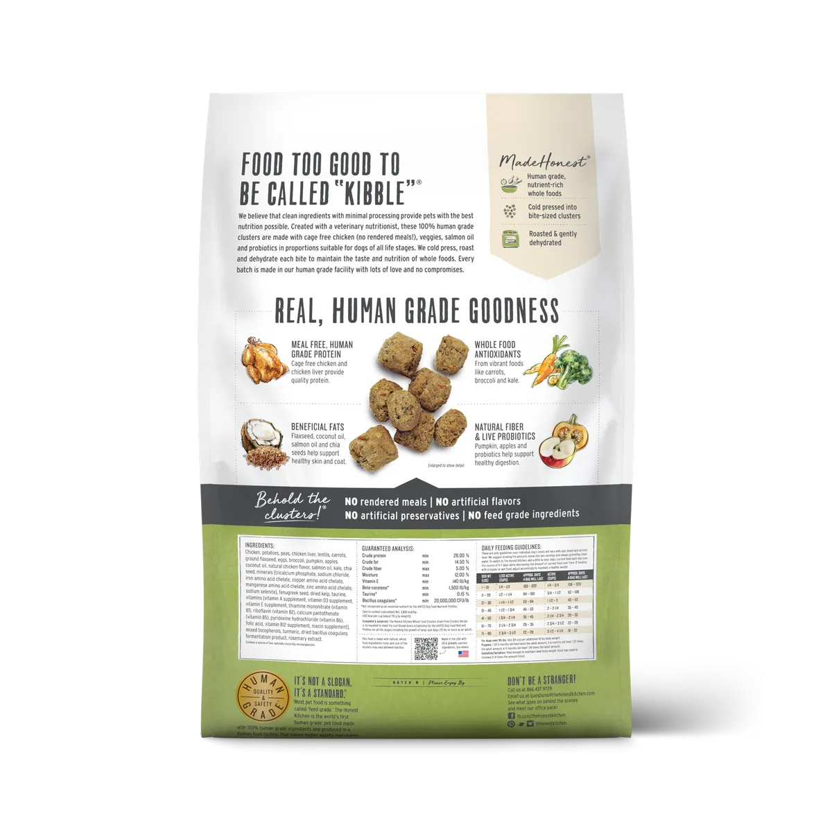 Honest Kitchen Grain-Free Chicken Whole Food Clusters Dry Dog Food 20lb