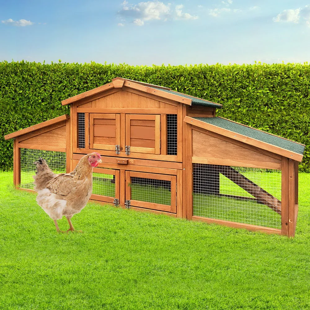 i.Pet Pet Wooden Hutch Gardeon 2 Storey