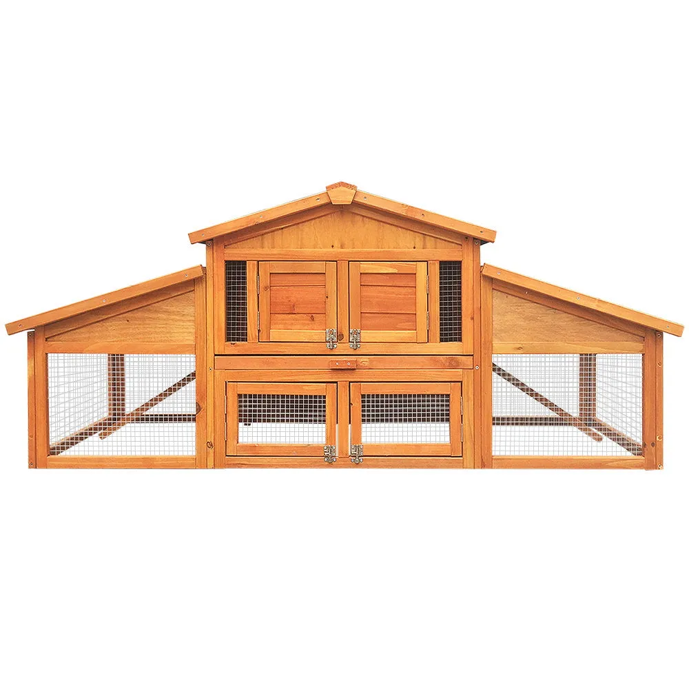 i.Pet Pet Wooden Hutch Gardeon 2 Storey