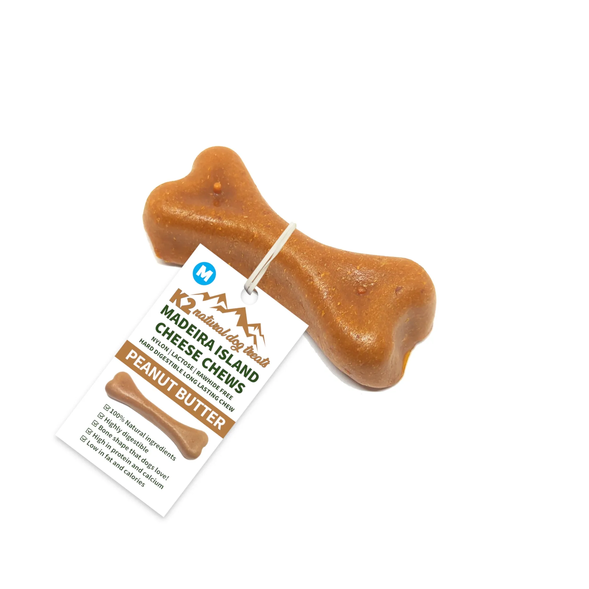 K2 Madeira Island Cheese Chews Peanut Butter Medium