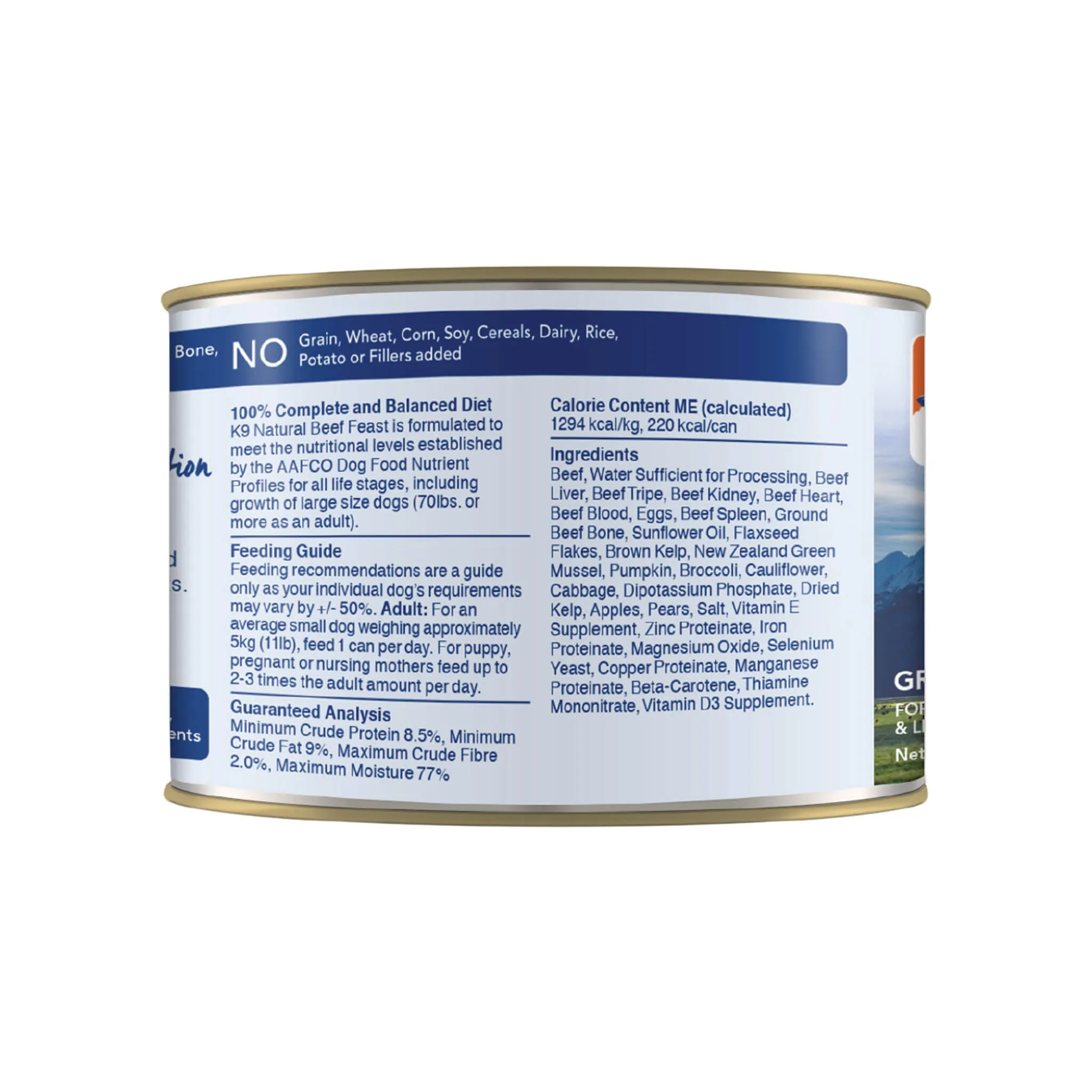 K9 Natural Grain-Free Canned Dog Food