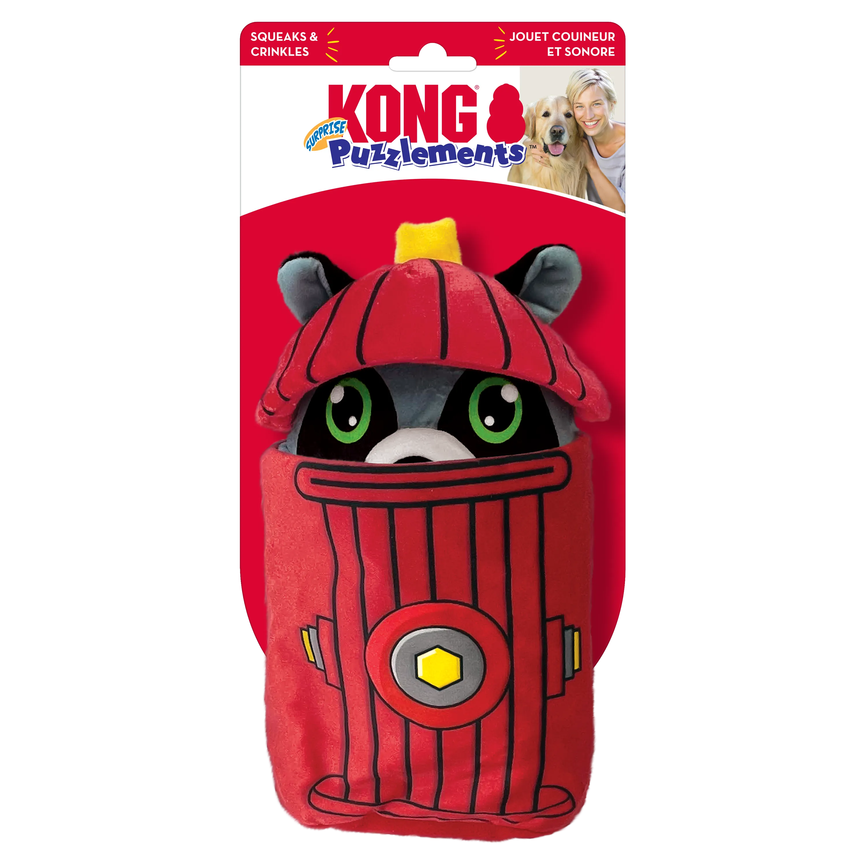 KONG Puzzlements Surprise Fire Hydrant Medium