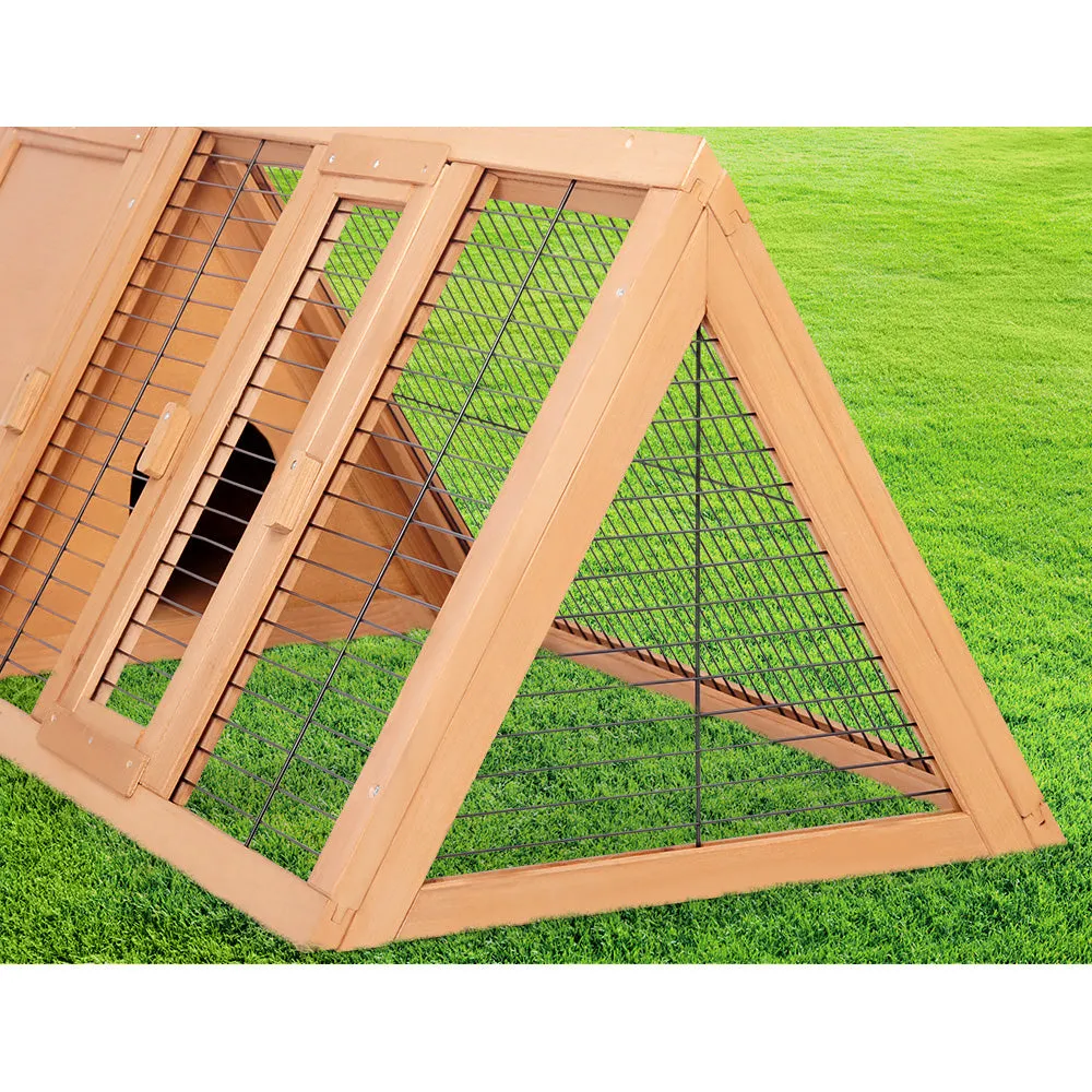 Large Wooden Rabbit & Chicken Coop, Enclosed Run - i.Pet