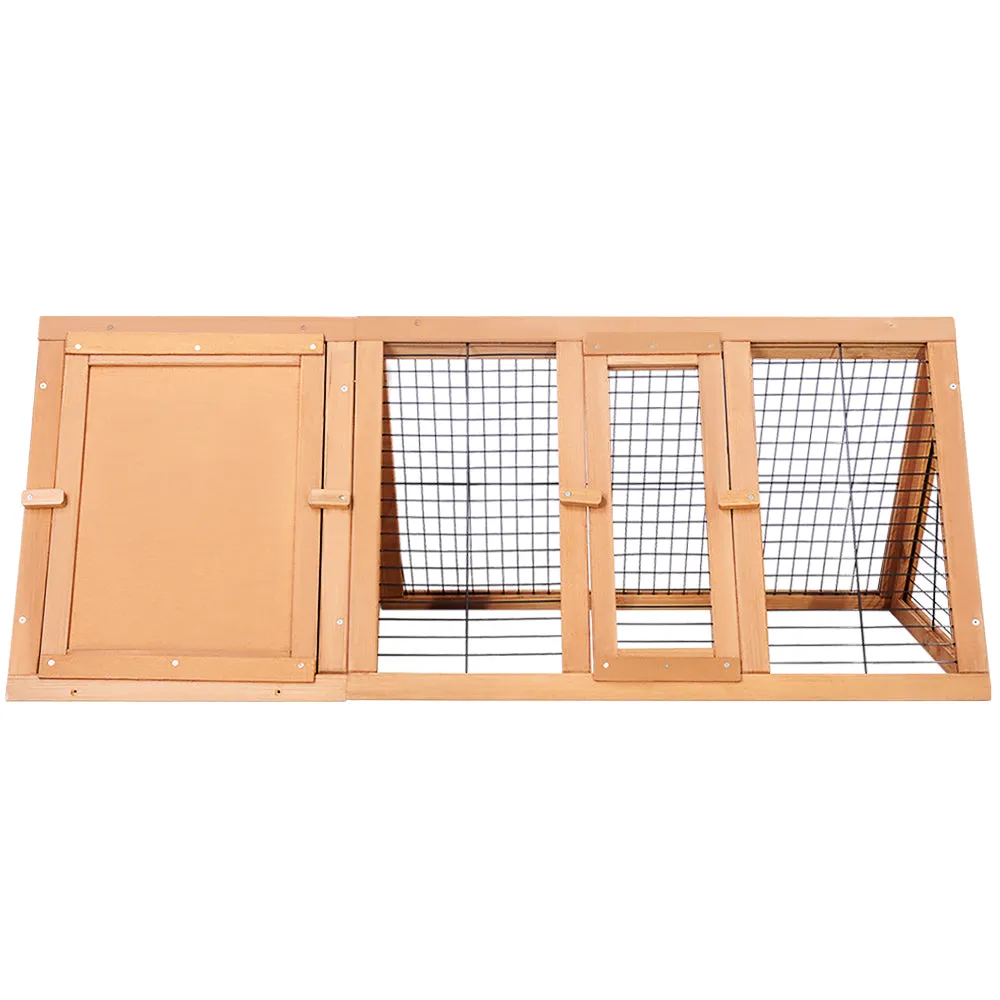 Large Wooden Rabbit & Chicken Coop, Enclosed Run - i.Pet