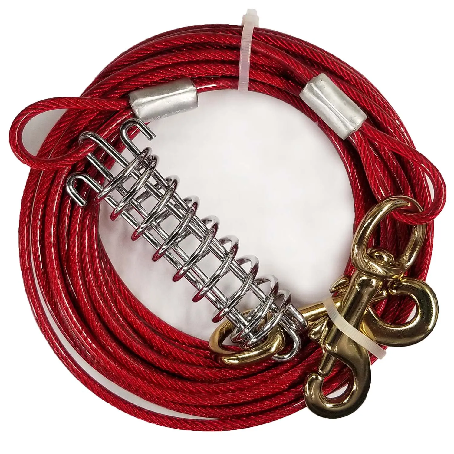 Medium Weight Dog Tie Out Cable, Red