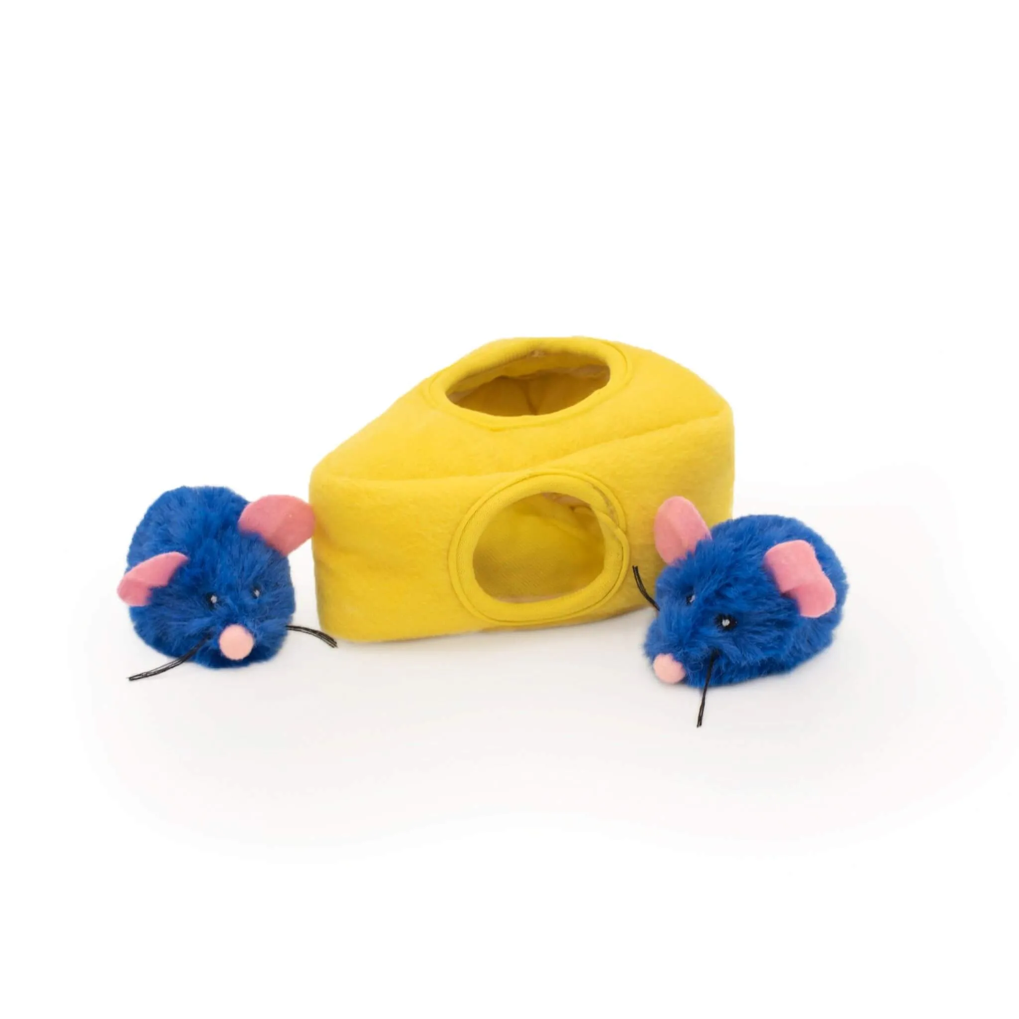 Mice 'n Cheese ZippyClaws Burrow Plush Cat Toy