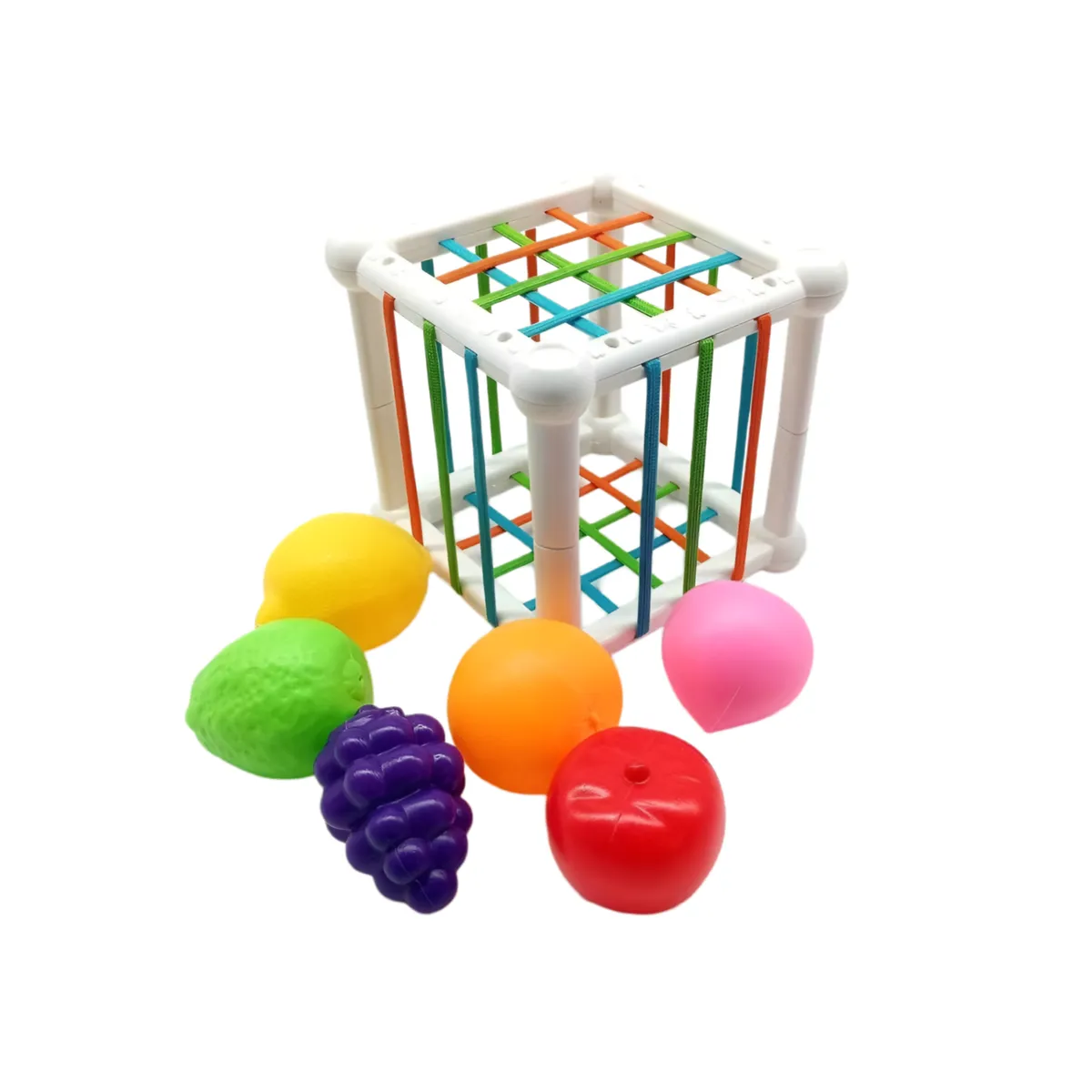 Montessori-Inspired Learning Toddler Activity Cube Box Toy With Fruit Balls Jq - 2332