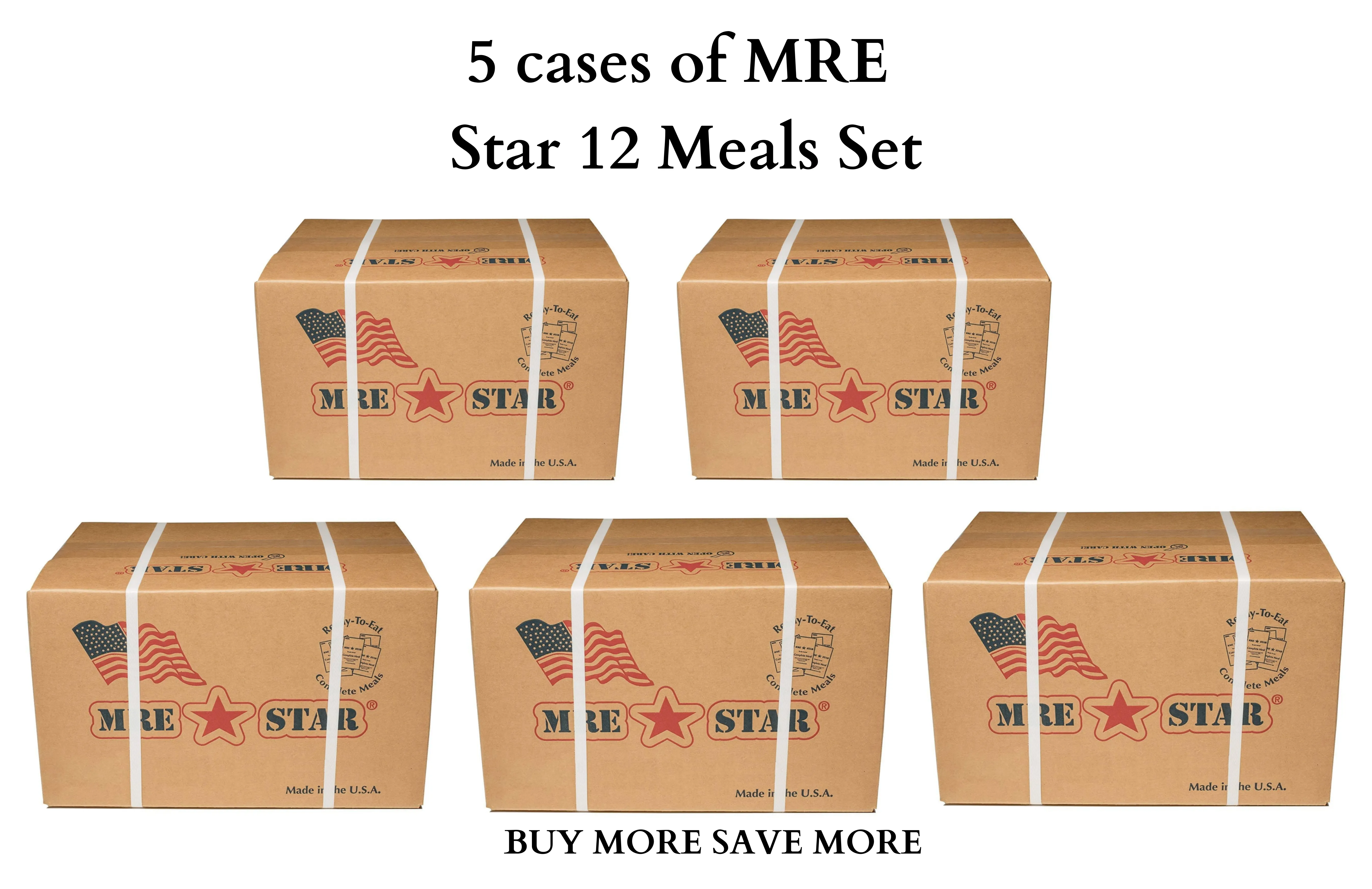 MRE STAR Meals with Heater (12 MRE Meals)