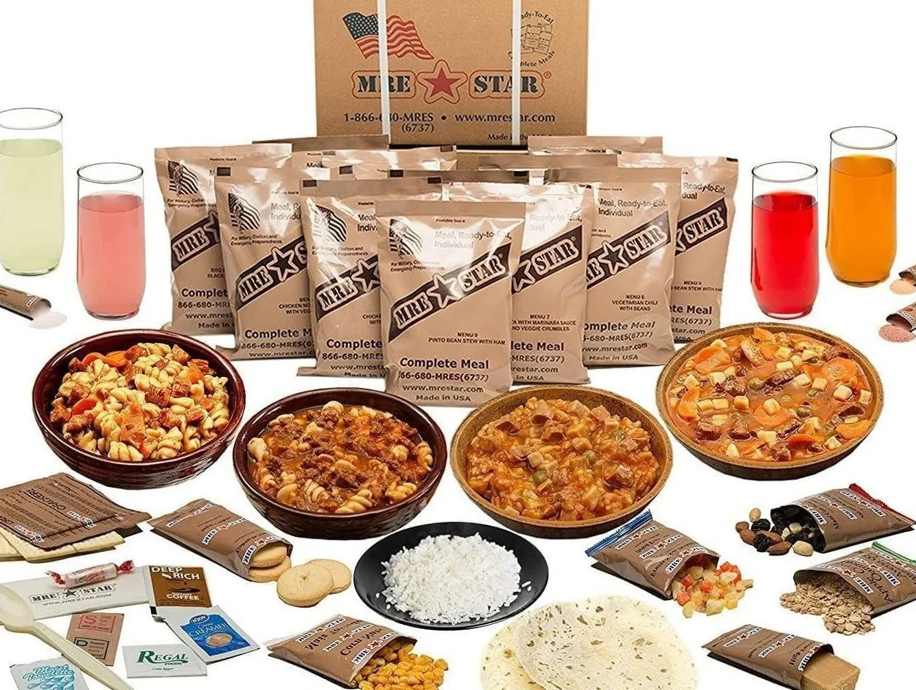 MRE STAR Meals with Heater (12 MRE Meals)