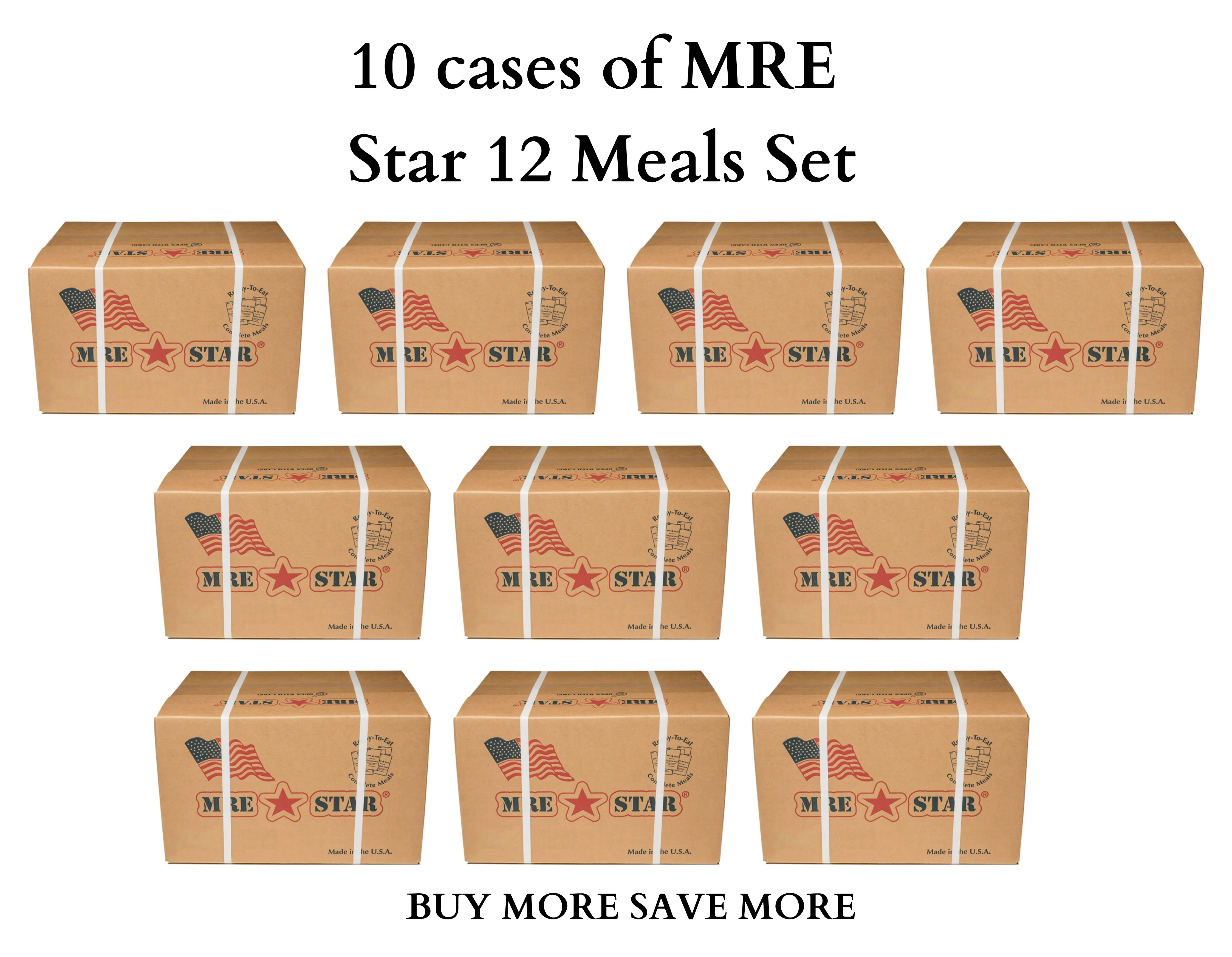 MRE STAR Meals with Heater (12 MRE Meals)