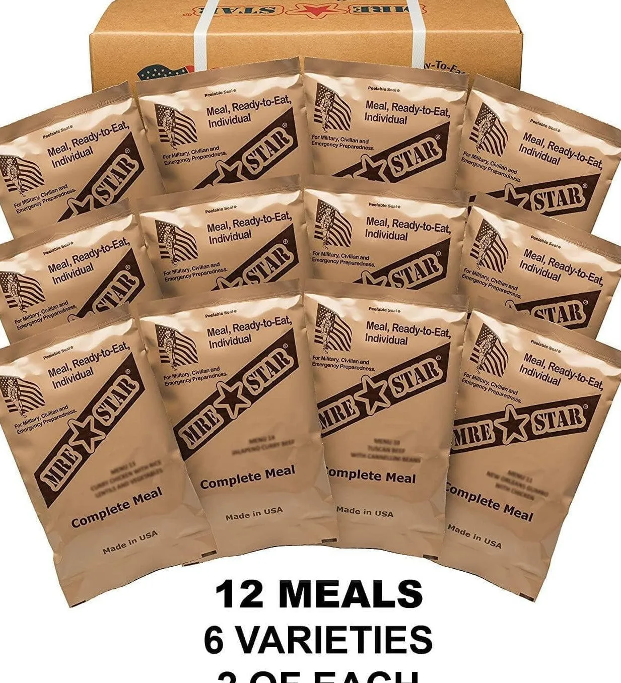 MRE STAR Meals with Heater (12 MRE Meals)