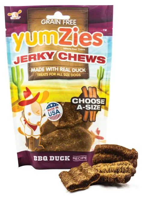 Nootie Yumzies Grain Free Duck Jerky Chews BBQ Flavor Dog Treats