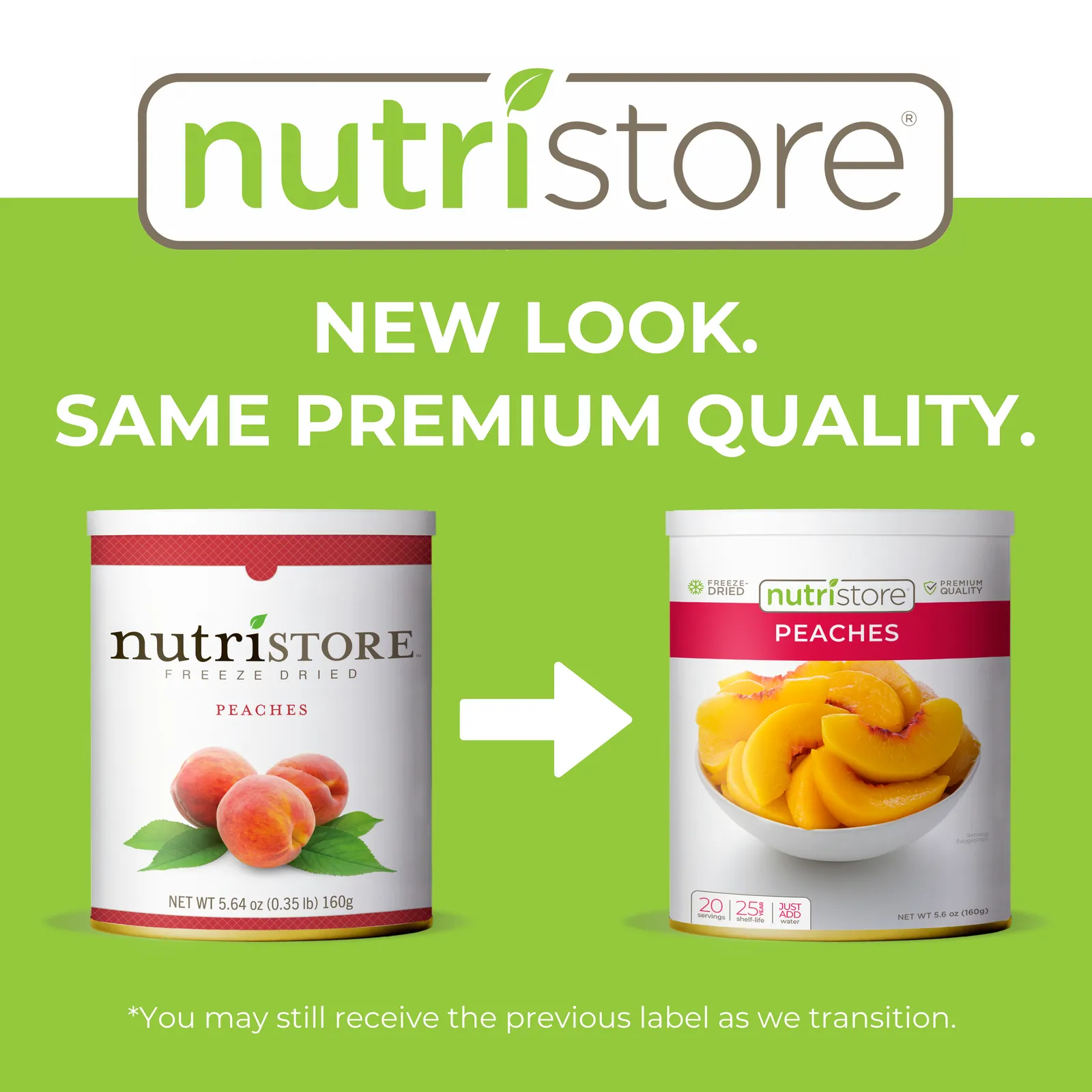 Nutristore Freeze-Dried Peaches - #10 Can