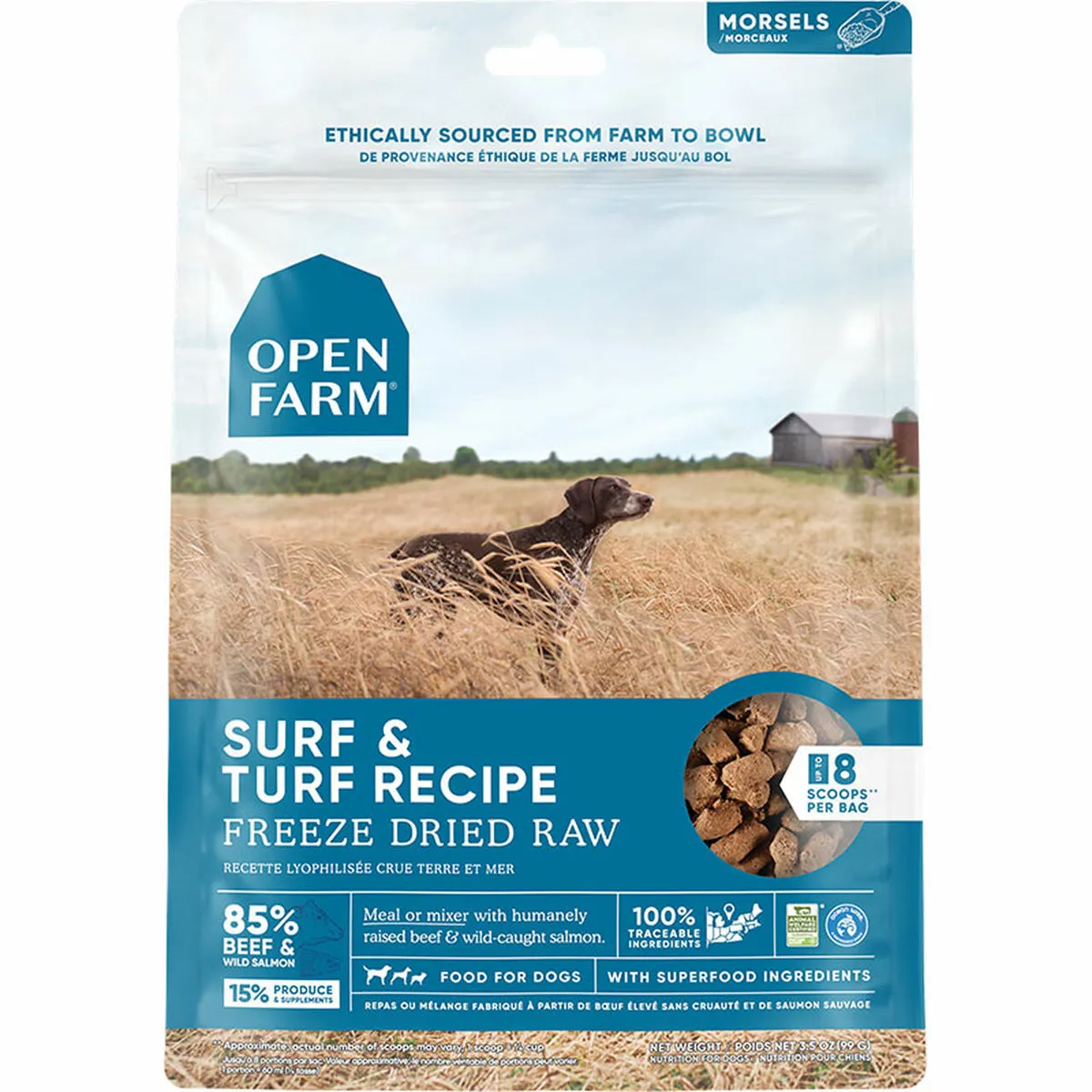 Open Farm Freeze Dried Raw Surf & Turf Dog Food 3.5oz