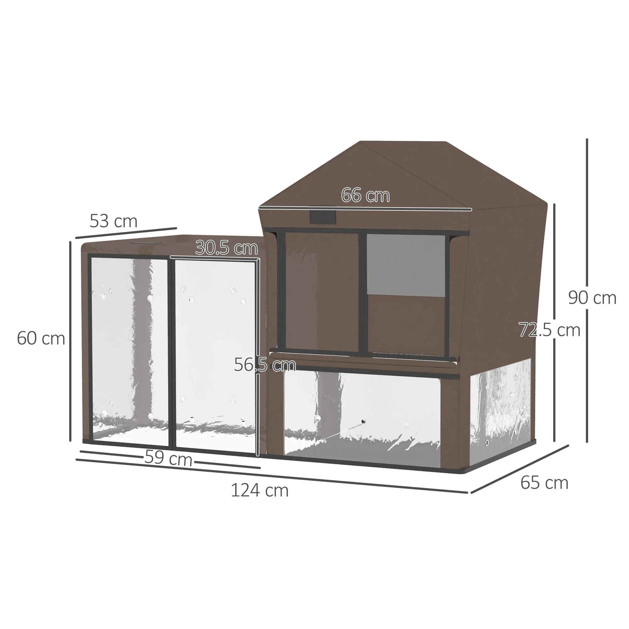 PawHut Rabbit Hutch Cover