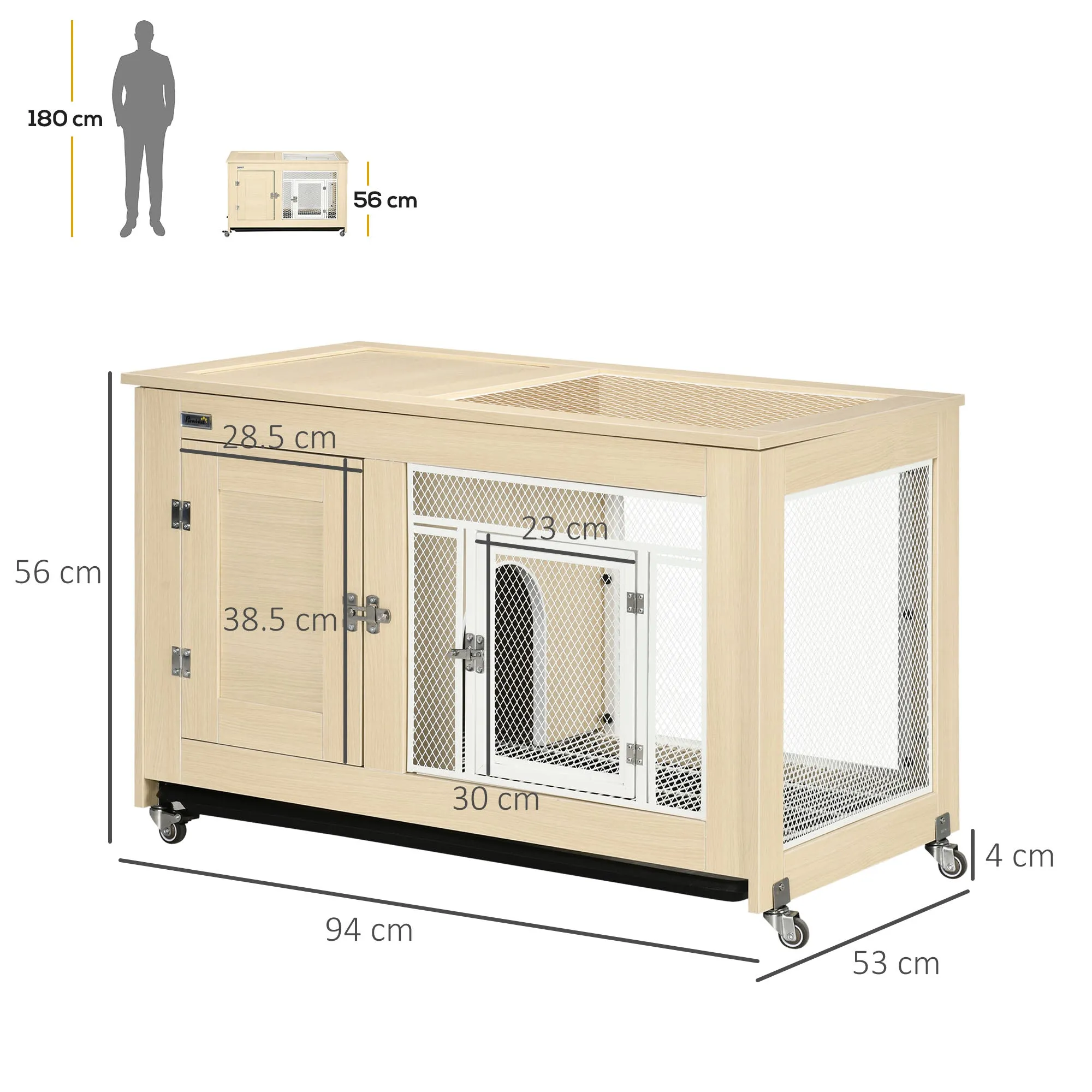 PawHut Rabbit Hutch