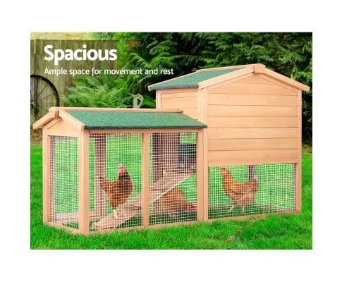 Pet Wooden Hutch Coop with Run